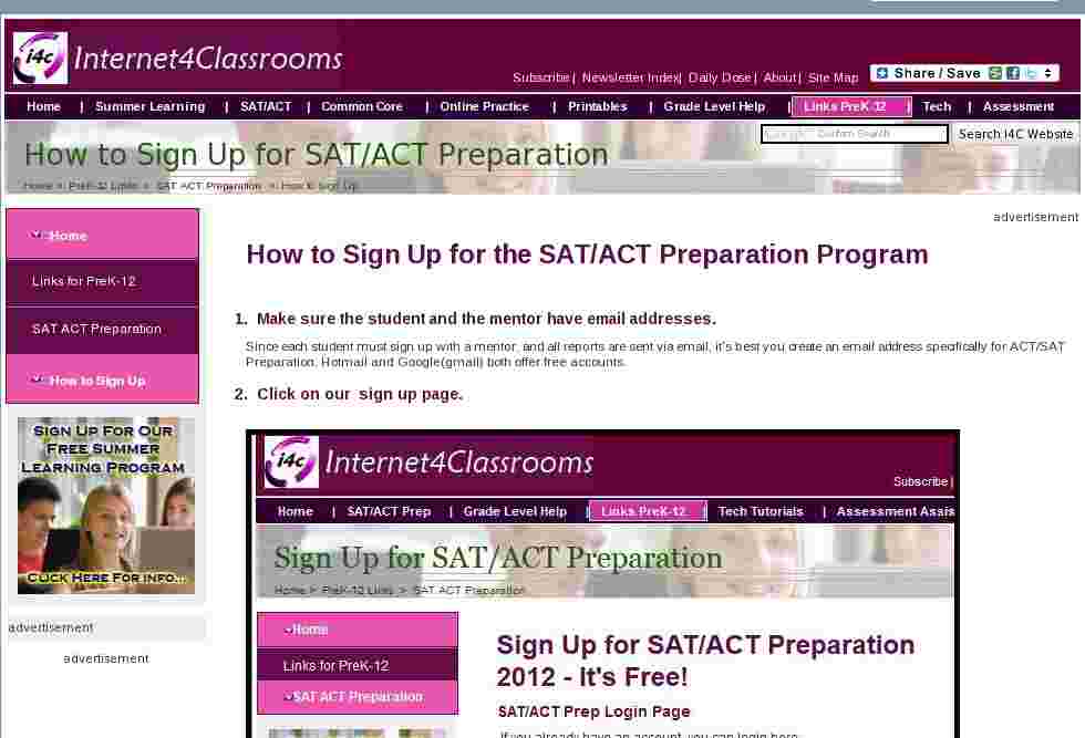 How to Sign Up for Free SAT ACT Preparation at 4 Classrooms