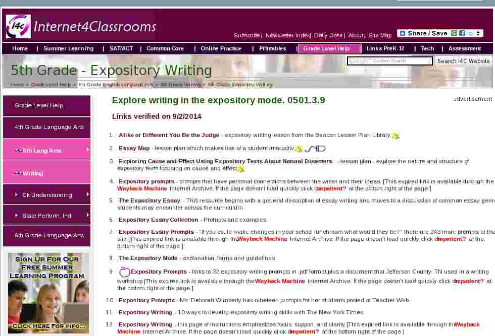 what is an expository essay for 5th grade
