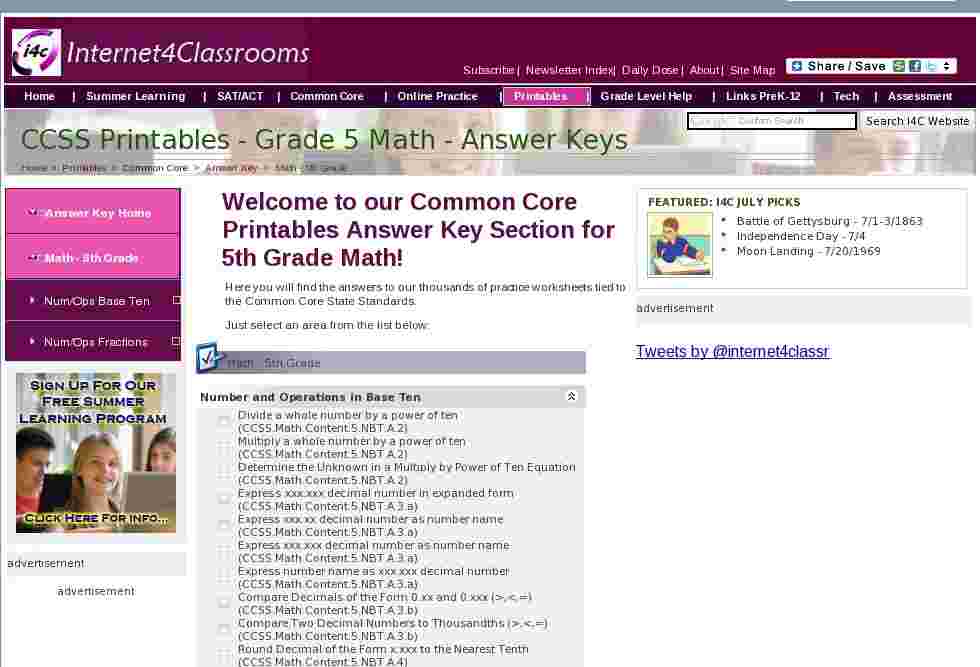 math expressions 5th grade homework and remembering answer key
