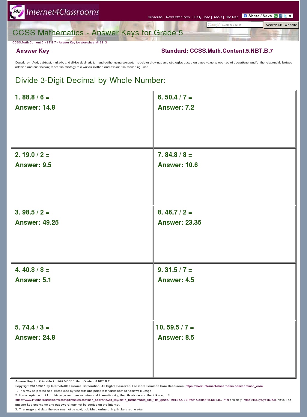 Ccss Math Content 5 Md A 1 Worksheets