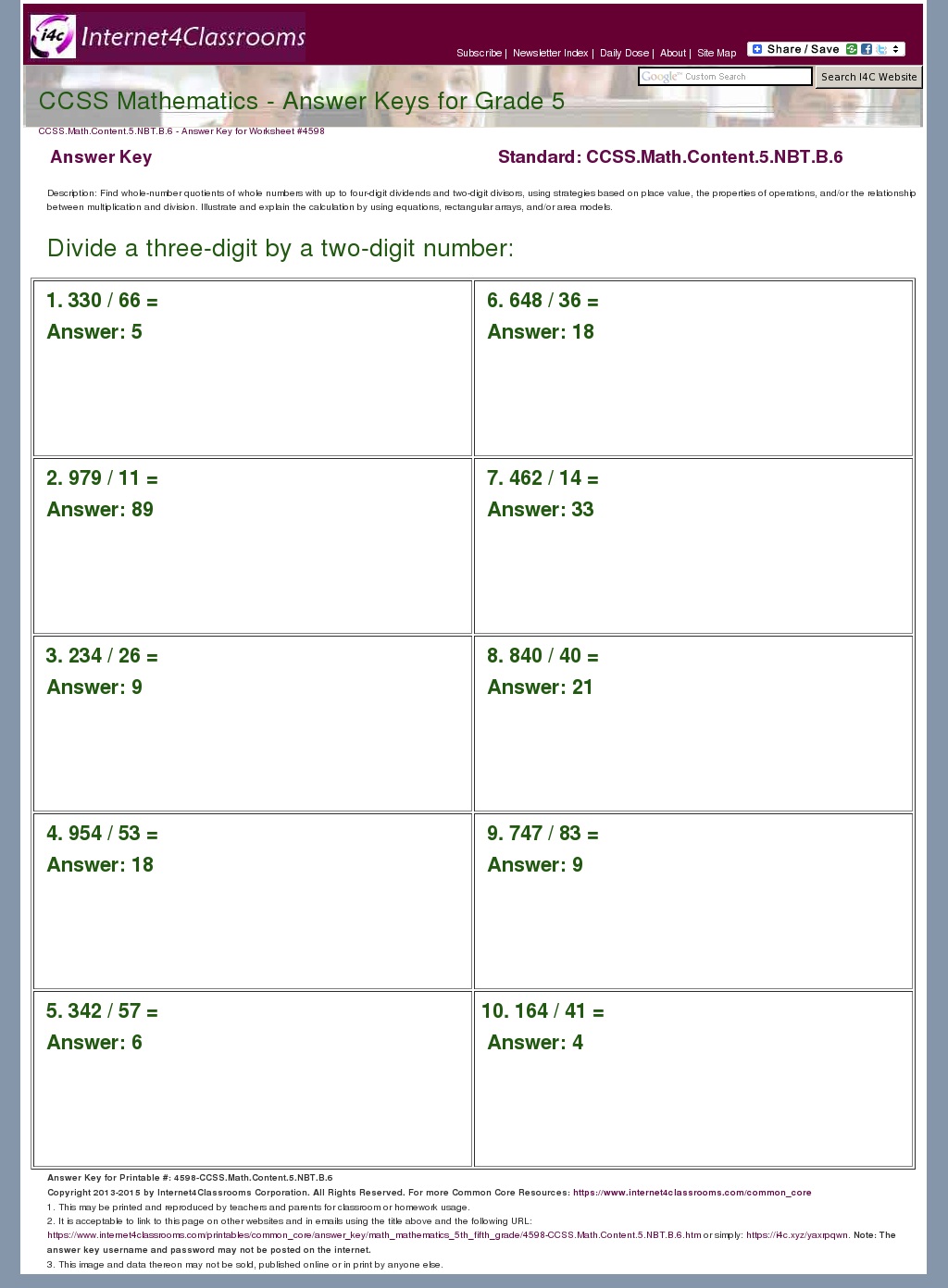 answer key download worksheet 4598 ccssmathcontent5