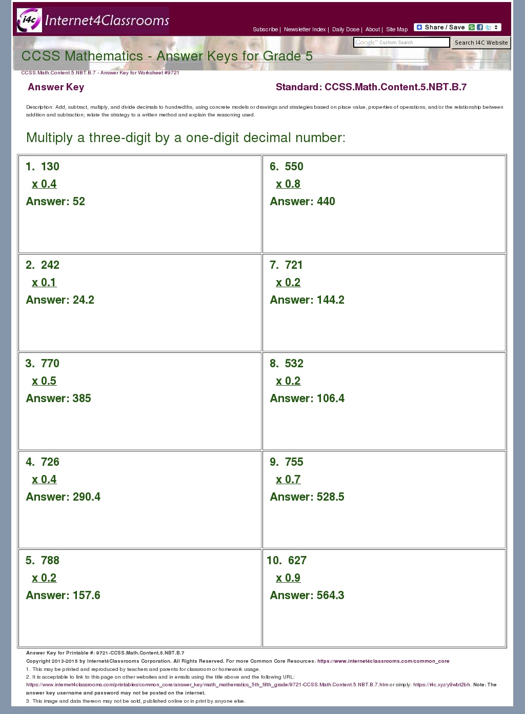 5 Nbt 7 Worksheets - Printable Calendars AT A GLANCE